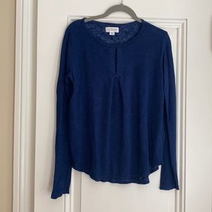 Velvet blue long sleeve tee